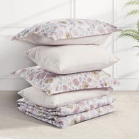 مفرش صيفي مزدوج حشوة مضغوطه 6 قطع - لونيا- ابيض -...