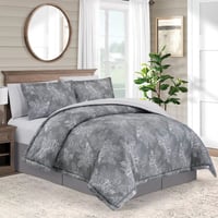 مفرش صيفي مزدوج وجهين 6 قطع - ايفانو - رمادي غامق