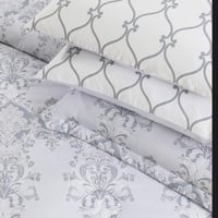 مفرش صيفي مقاس كوين 12 قطعة - كلاريس - رصاصي