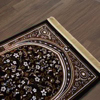 سجادة صلاة تركي – إستبرق - زيتي غامق - بني