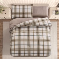 مفرش صيفي مفرد ونص 4 قطع - ليتون - بيج - بيج غامق