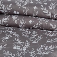 مفرش صيفي مفرد ونص 4 قطع - ليتون - رمادي غامق - لح...