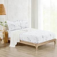 طقم شرشف مشجر مزدوج مغاط - 3 قطع - ابيض عاجي