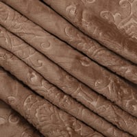 بطانية مخمل فرو محفور مفرد وارسو 220x170 - بني