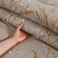 مفرش قطن صيفي مفرد ونص 4 قطع - فاليريا - بني - كري...