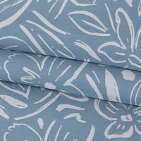 مفرش قطن صيفي مقاس كوين 8 قطع - فيوليتا -ازرق - رص...