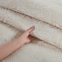 مفرش صيفي فاخر مفرد ونص جاكار مطرز 6 قطع – أمارثا...