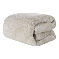 مفرش شتوي مزدوج مخمل فرو 6 قطع - اورنيلا - بيج فات...