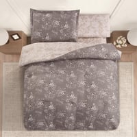 مفرش صيفي مفرد ونص 4 قطع - تيانا - رصاصي - كريمي