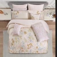 مفرش صيفي مزدوج 10 قطع - ريفيرا - كريمي غامق