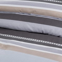 مفرش صيفي مفرد ونص 4 قطع - ليتون -رمادي غامق - رصا...