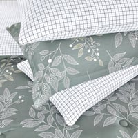 مفرش قطن صيفي مزدوج 8 قطع - افاليون - رمادي غامق -...