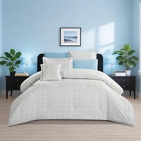 مفرش قطن صيفي مقاس كوين 8 قطع - نوفارين - سكري - ا...