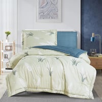 مفرش صيفي مفرد ونص 4 قطع - ليتون - أخضر فاتح - كحل...