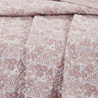 مفرش صيفي مزدوج حشوة مضغوطه 6 قطع - لونيا - كريمي...