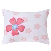 مفرش موآليد بحواجز 5 قطع - لارك - أبيض - وردي