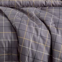 مفرش صيفي مفرد ونص 4 قطع - ليتون - رمادي غامق - لح...