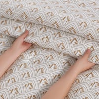 مفرش صيفي مفرد ونص 4 قطع - اديلين - سكري-بيج