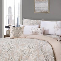 مفرش صيفي مزدوج من قماش التنسيل 8 قطع - ايليثيا -ب...