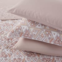 مفرش صيفي مزدوج حشوة مضغوطه 6 قطع - لونيا - كريمي...