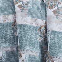 مفرش صيفي مزدوج وجهين ٧ قطع - اوركا -ابيض - تركواز...