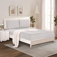 طقم شرشف صيفي مزدوج ٣ قطع - ميرون - رصاصي فاتح