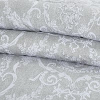 مفرش صيفي مفرد ونص وجهين 4 قطع - سيلون -رمادي - رص...