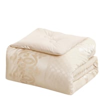 مفرش صيفي مزدوج جاكار شانيل 7 قطع - لورال - بيج فا...