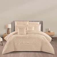 مفرش صيفي مزدوج شانيل 8 قطع - فابيان - بيج