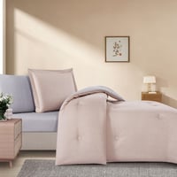 مفرش قطن صيفي مفرد ونص 4 قطع - فاليريا - بيج غامق...