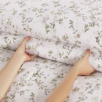 مفرش قطن صيفي مفرد ونص ٤ قطع - نولين -سكري - اخضر