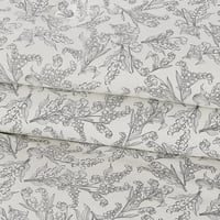 مفرش قطن صيفي مزدوج 8 قطع - زافيرا - سكري - رمادي