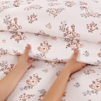 مفرش صيفي مفرد ونص 4 قطع - اليساندرا - كريمي - بيج