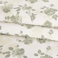 مفرش قطن صيفي مقاس كوين 8 قطع - فيوليتا - بيج فاتح...