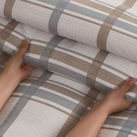 مفرش صيفي مفرد ونص 4 قطع - ليتون - كريمي - رصاصي