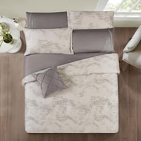 مفرش صيفي كوين تنسيل قطن 300 غرزة + مخدة هدية