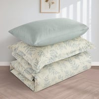 مفرش قطن صيفي مفرد ونص ٤ قطع - نولين -بيج مشجر - ا...