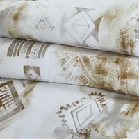 مفرش صيفي مفرد ونص وجهين 4 قطع - سيلون - كريمي - ب...