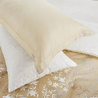 مفرش قطن صيفي مفرد ونص ٤ قطع - نولين - بيج غامق -...