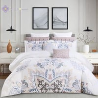 مفرش صيفي مزدوج 10 قطع - ريفيرا - أبيض