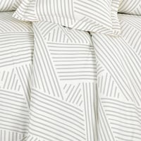 مفرش قطن صيفي مزدوج 8 قطع - افاليون - سكري - بيج غ...