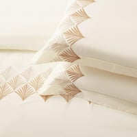 مفرش قطن مطرز حشوة متحركة صيفي مزدوج 9 قطع - لينوف...