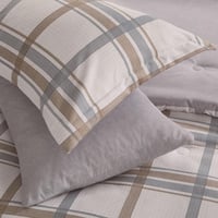 مفرش صيفي مفرد ونص 4 قطع - ليتون - كريمي - رصاصي