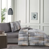 مفرش قطن صيفي مفرد ونص 4 قطع - فاليريا - رصاصي - ر...