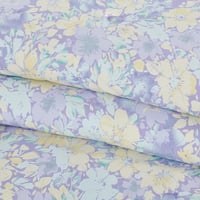 مفرش قطن صيفي مفرد ونص ٤ قطع - نولين -بنفسجي - لحم...