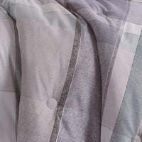 مفرش صيفي مفرد ونص 4 قطع - ليتون - رمادي فاتح - رم...