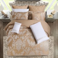 مفرش صيفي فاخر مزدوج جاكار مطرز 12 قطعة – كاسيانا...