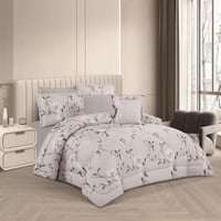 مفرش صيفي مزدوج 7 قطع - اوركا -رصاصي