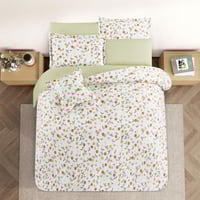 مفرش قطن صيفي مزدوج 8 قطع - كاليفيرا - سكري - اخضر