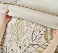 مفرش صيفي مزدوج مطرز فاخر 7 قطع - بروتي - بيج فاتح